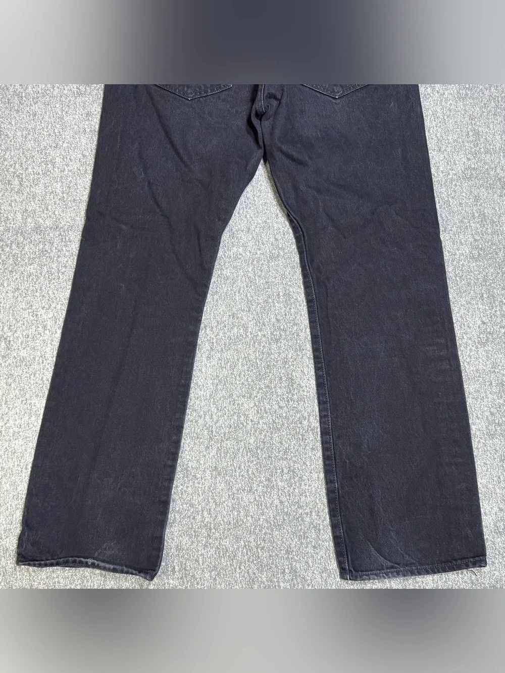 Levis 501 Jeans Men’s 34x30 Black Button Fly Grunge Straight Leg Jeans 5 Pocket